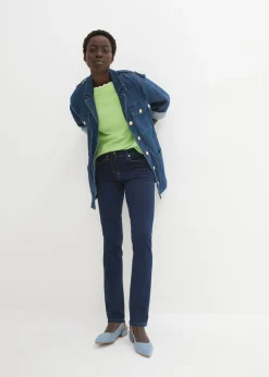 Vaqueros slim fit, mid waist, súper elásticos