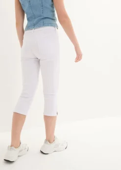 Vaqueros slim fit, talle medio, cropped