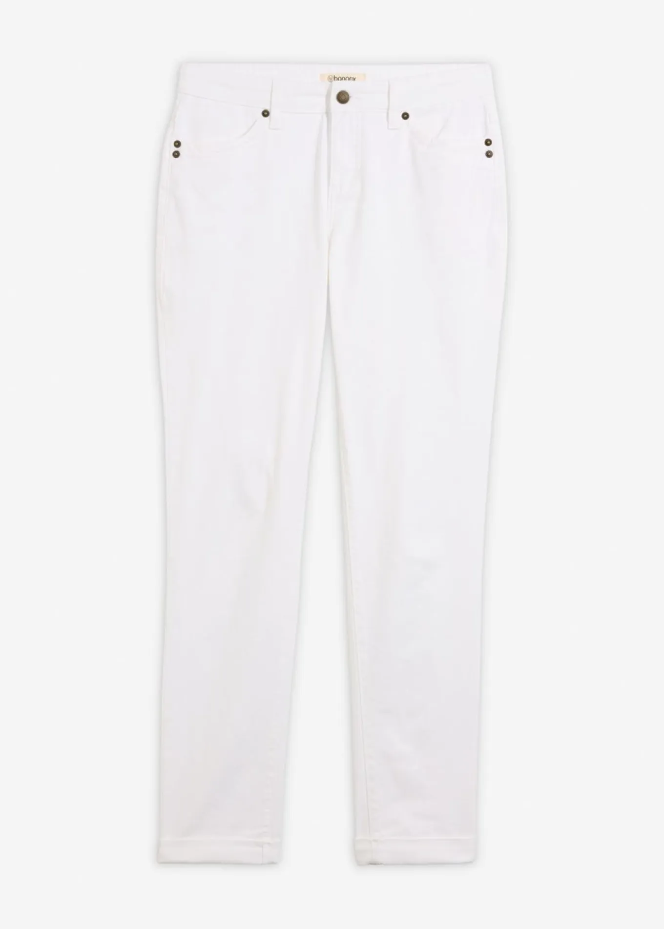 Vaqueros straight, mid waist, elásticos