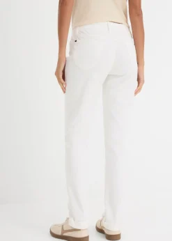 Vaqueros straight, mid waist, elásticos