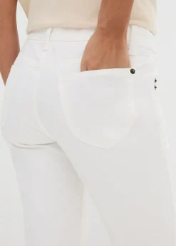 Vaqueros straight, mid waist, elásticos