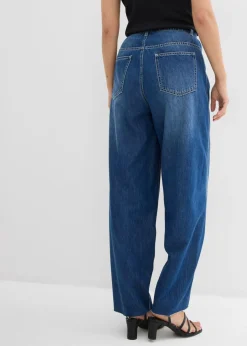 Vaqueros tipo balloon, high waist, súper suaves
