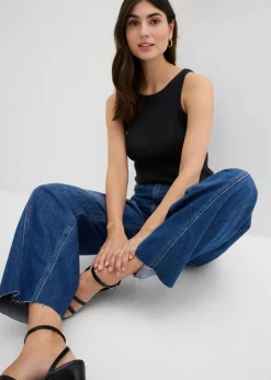 Vaqueros tipo balloon, high waist, súper suaves