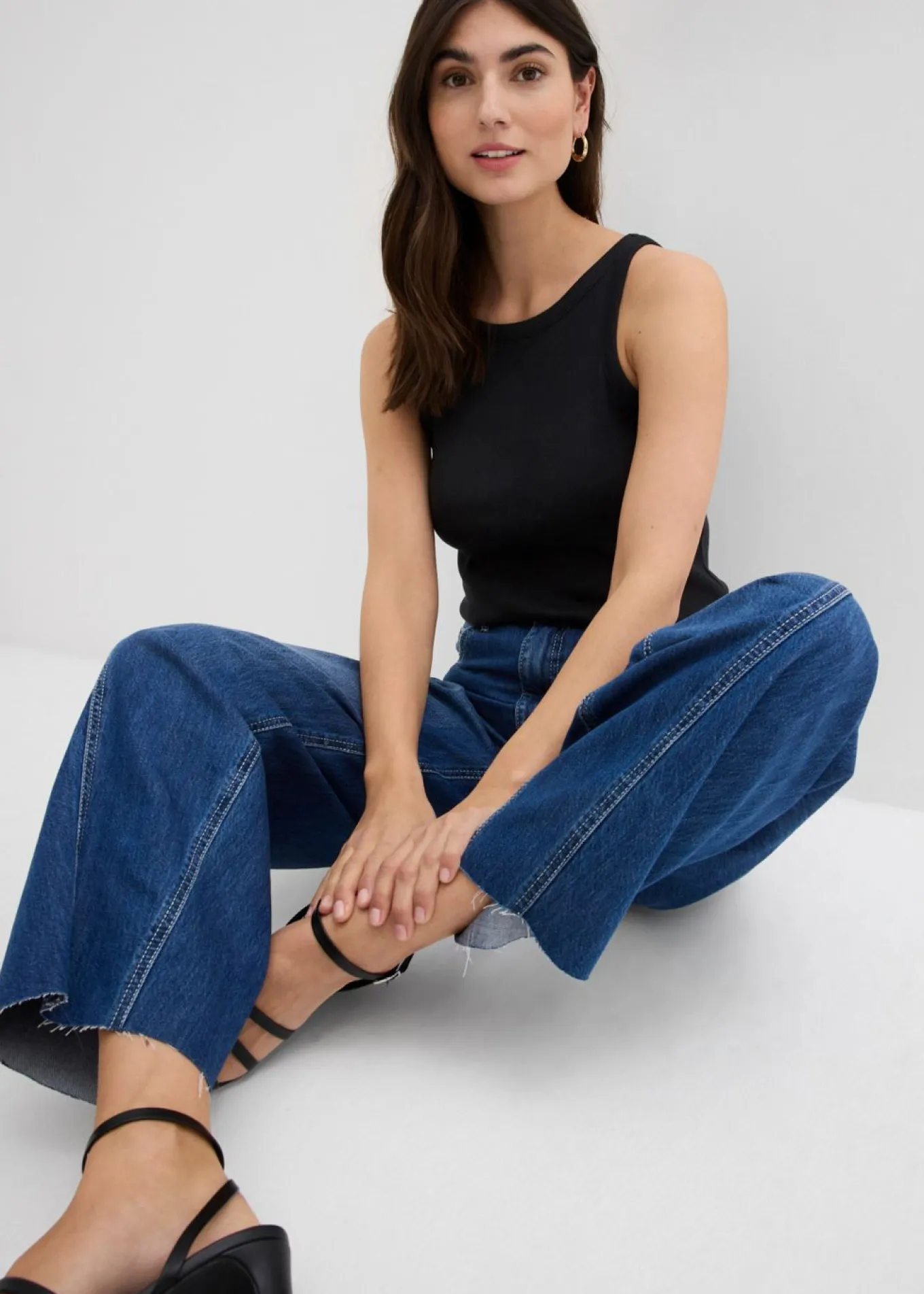 Vaqueros tipo balloon, high waist, súper suaves