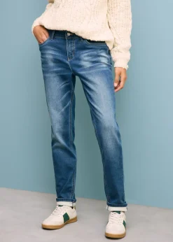 Vaqueros térmicos tipo boyfriend con interior suave