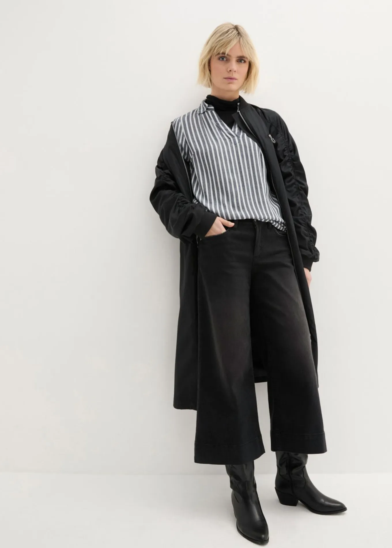 Vaqueros ultrasuaves de corte capri, culotte