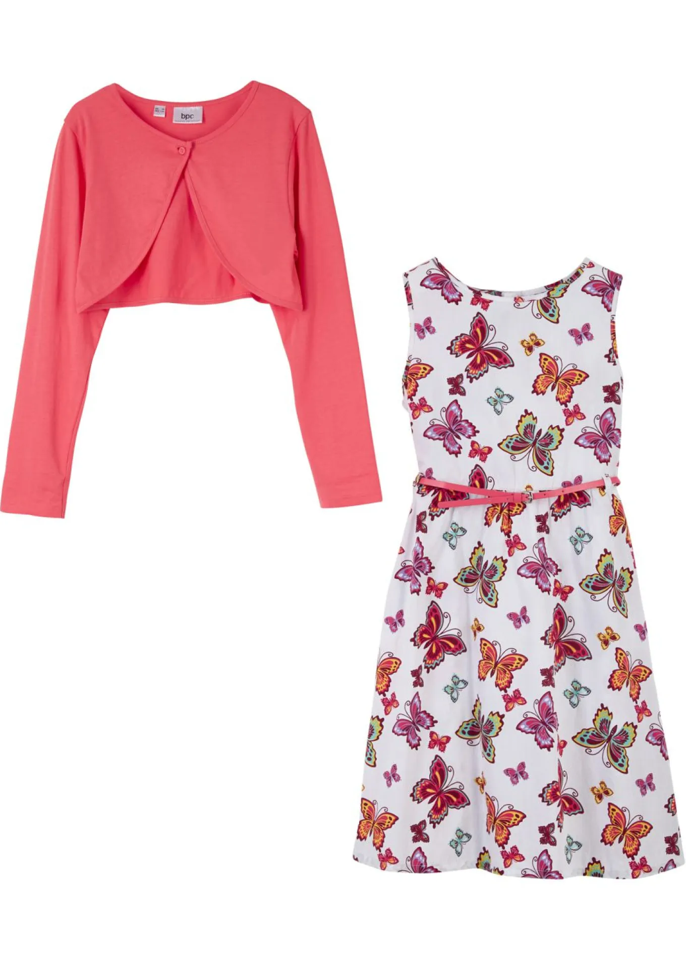 Vestido + cinturón + bolero para niñas (3 piezas)