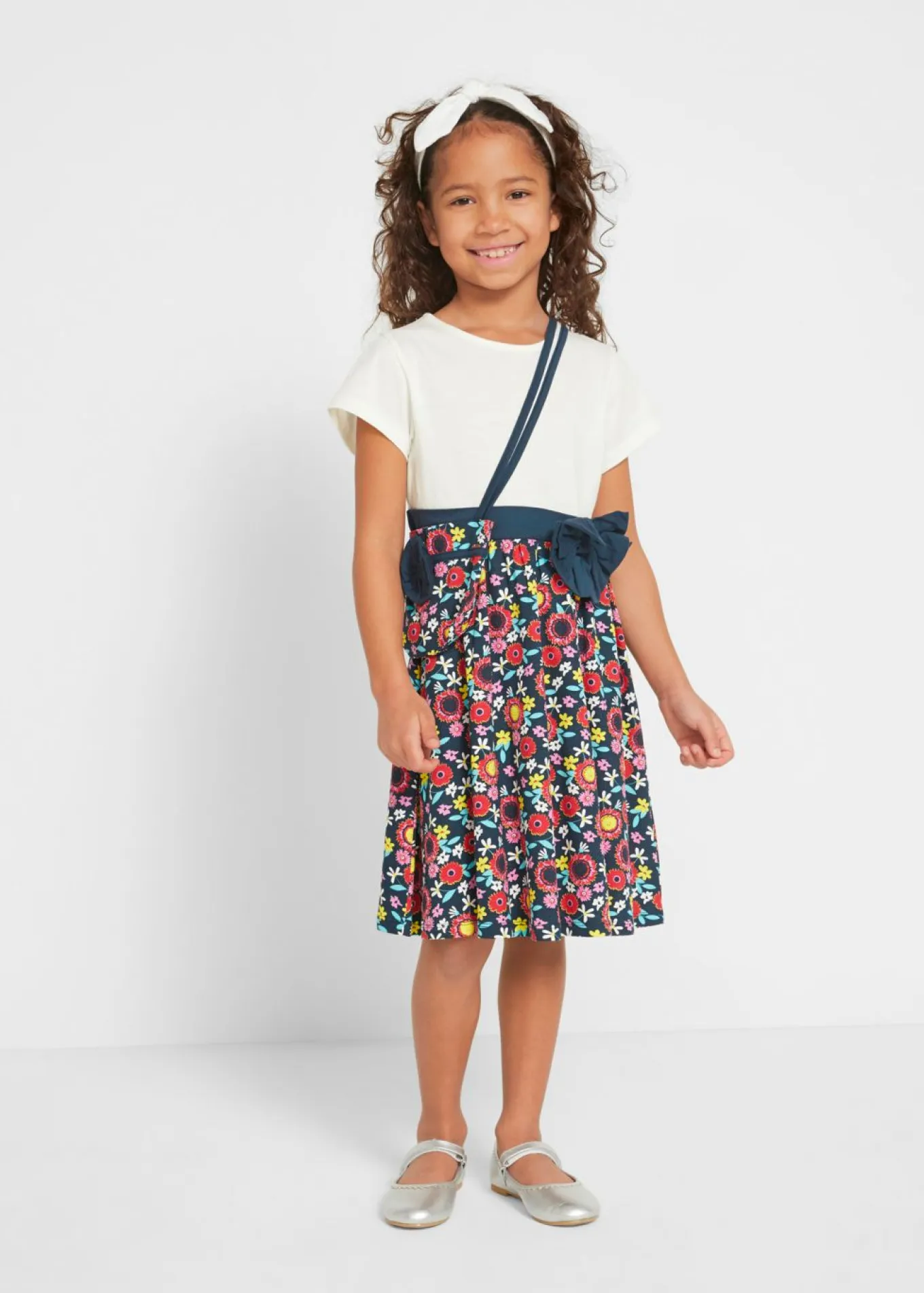 Vestido camisero + bolso (2 unidades) de algodón orgánico puro
