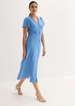 Vestido camisero con abertura