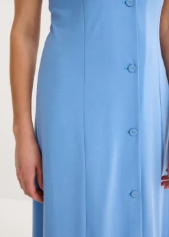 Vestido camisero con abertura