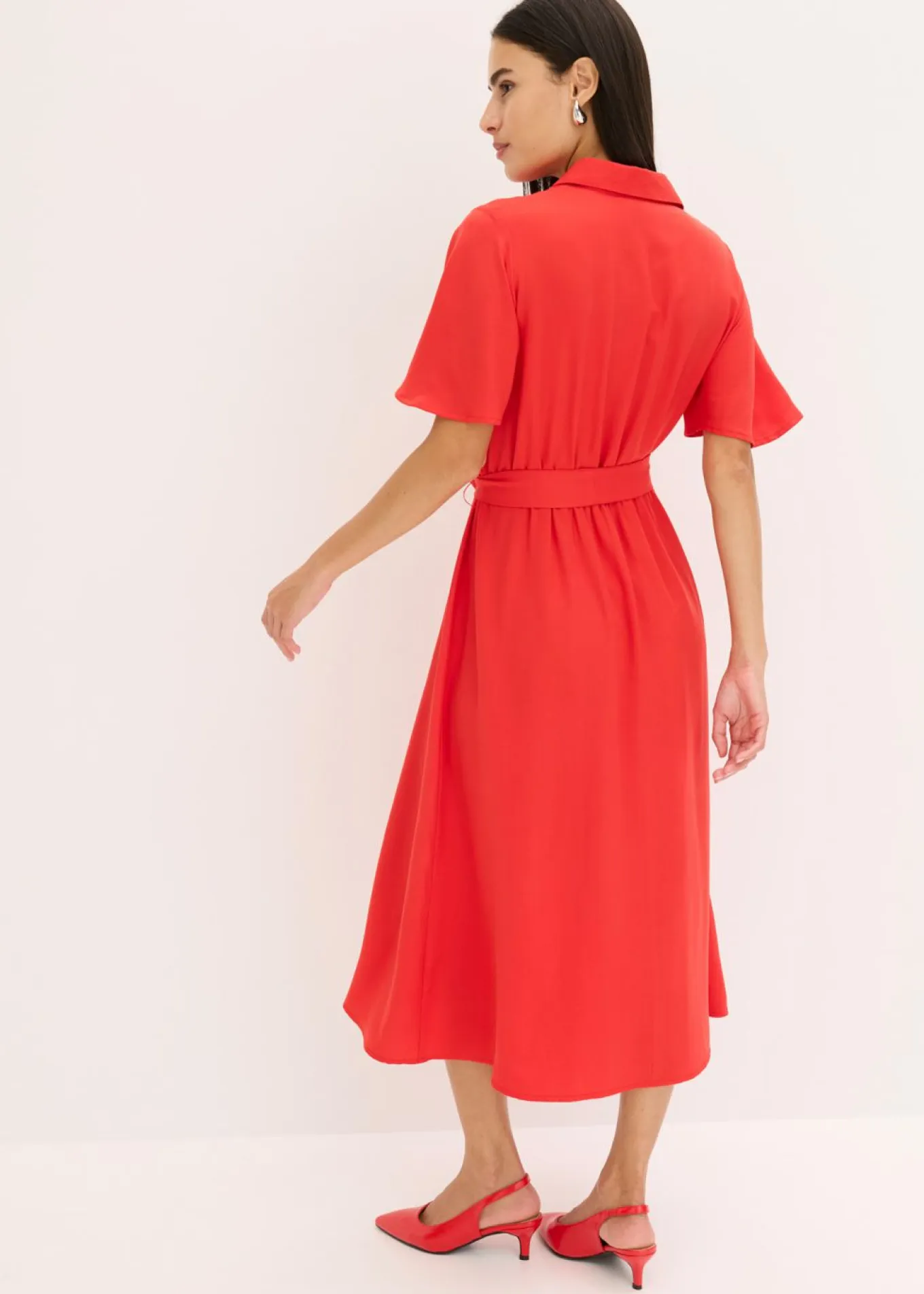Vestido camisero con cordón