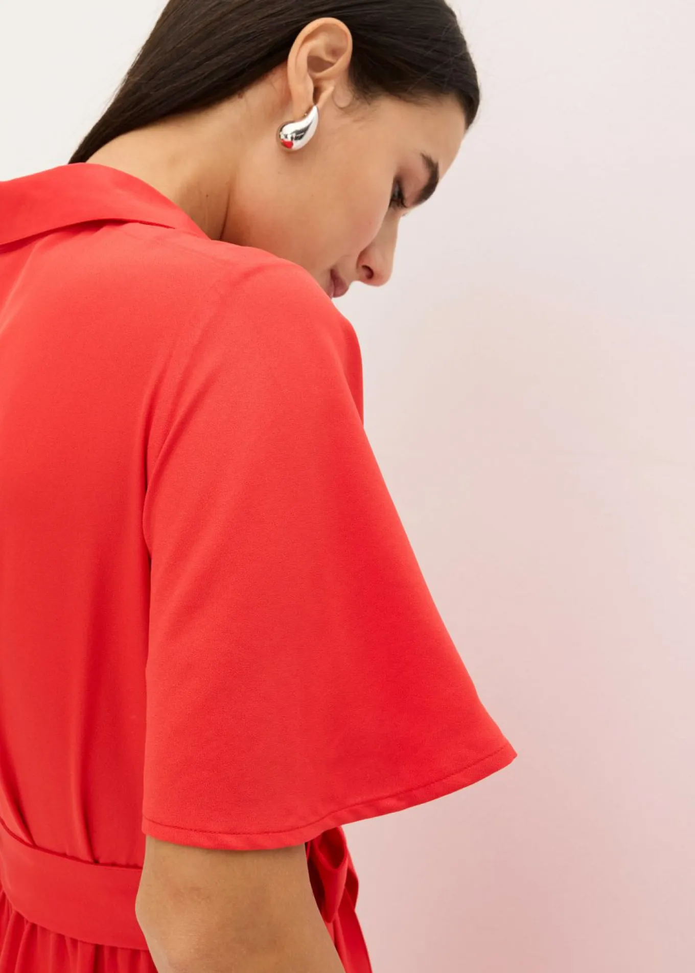 Vestido camisero con cordón