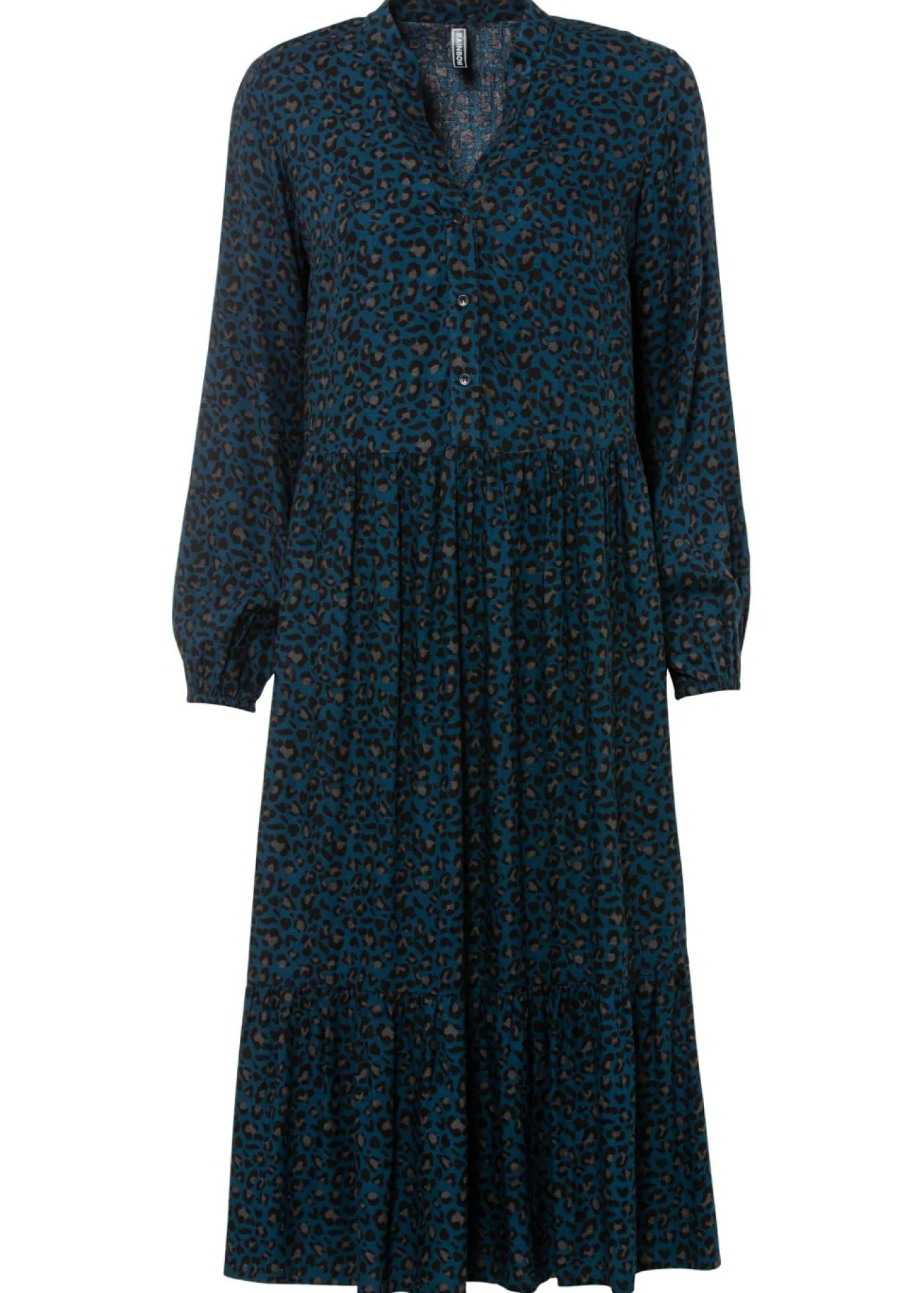 Vestido camisero con estampado de leopardo