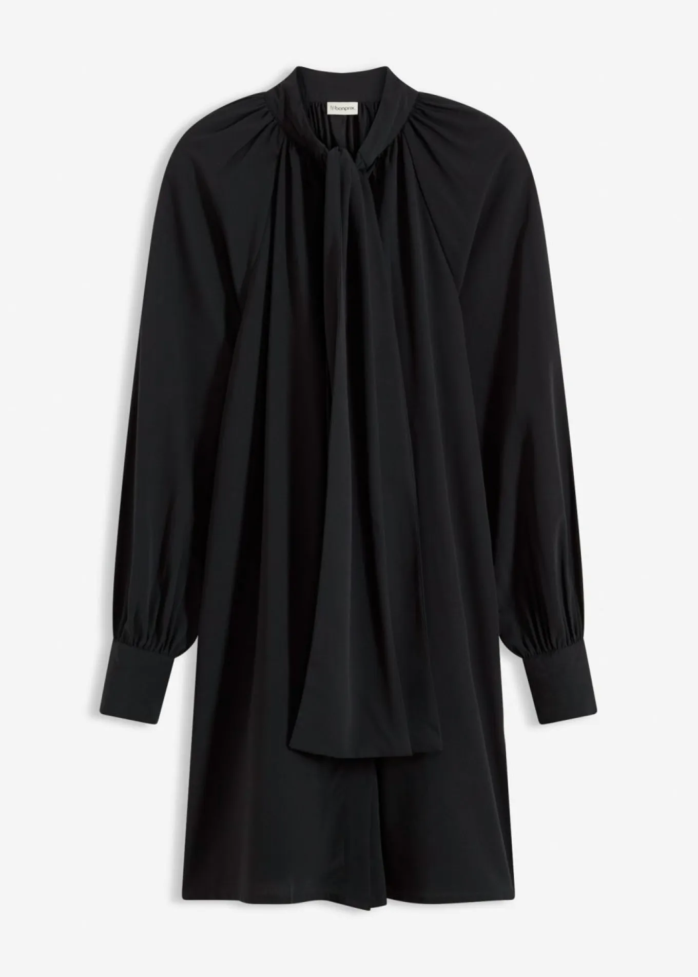 Vestido camisero con lazo en el cuello