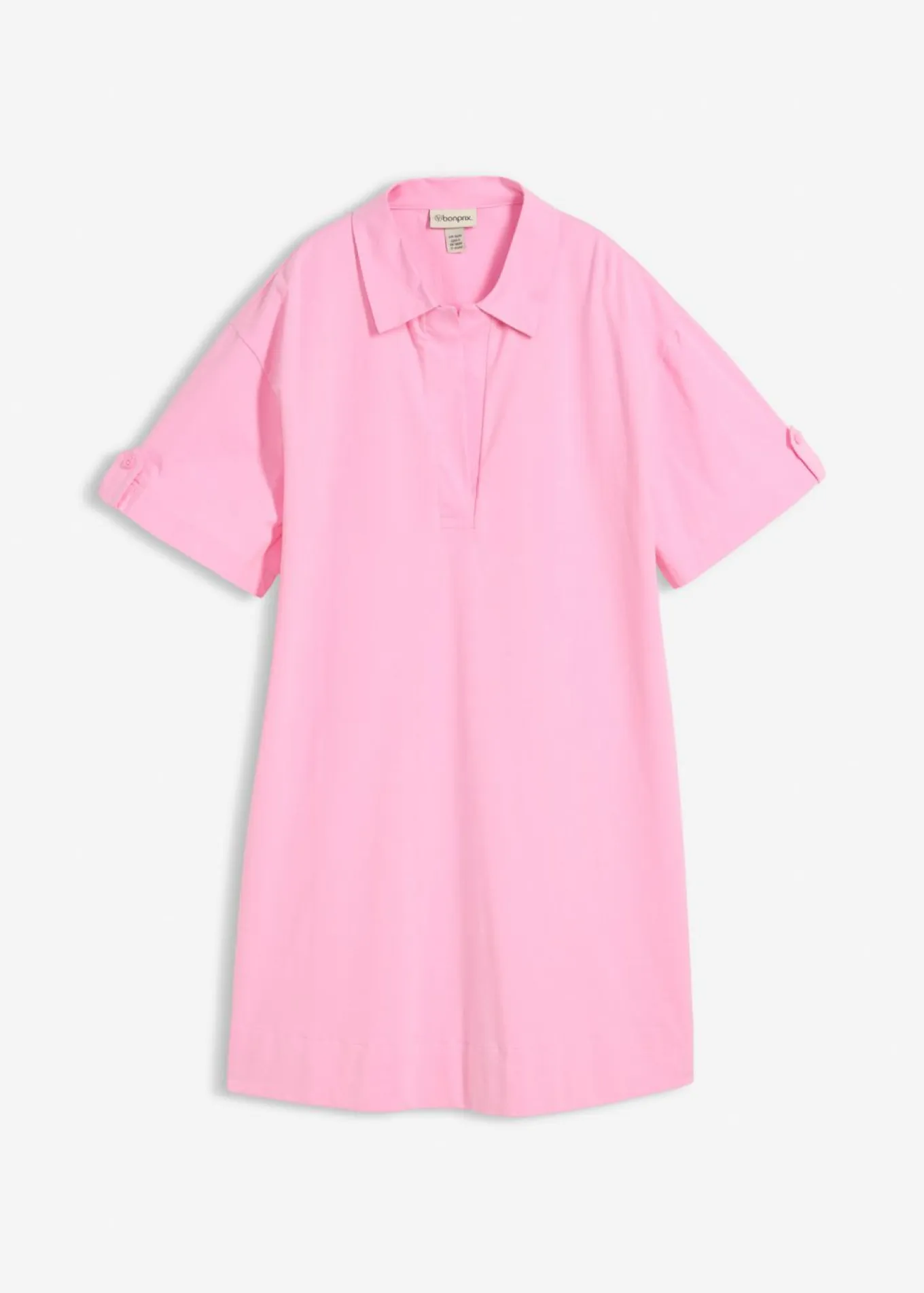 Vestido camisero confeccionado con mezcla de algodón orgánico elástico
