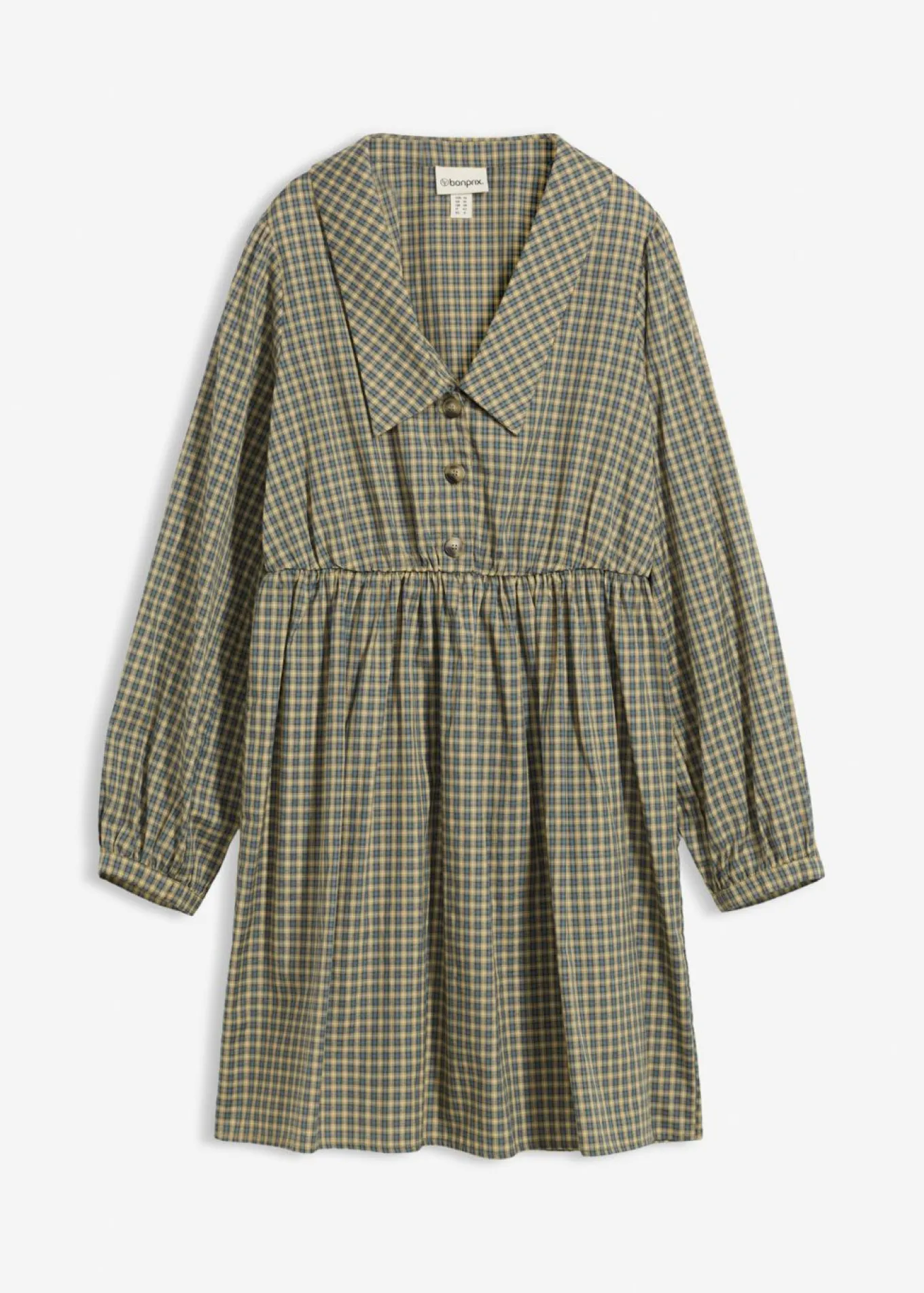 Vestido camisero de mezcla de algodón