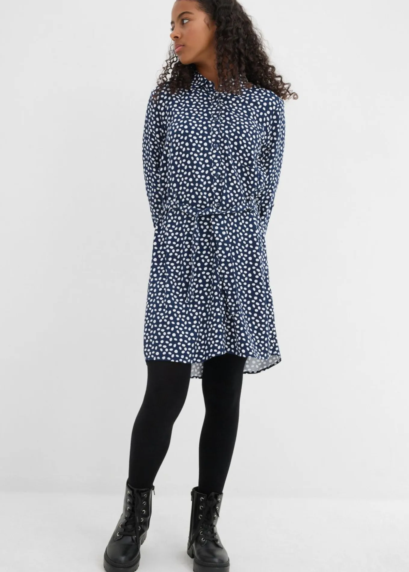 Vestido camisero de viscosa fluida