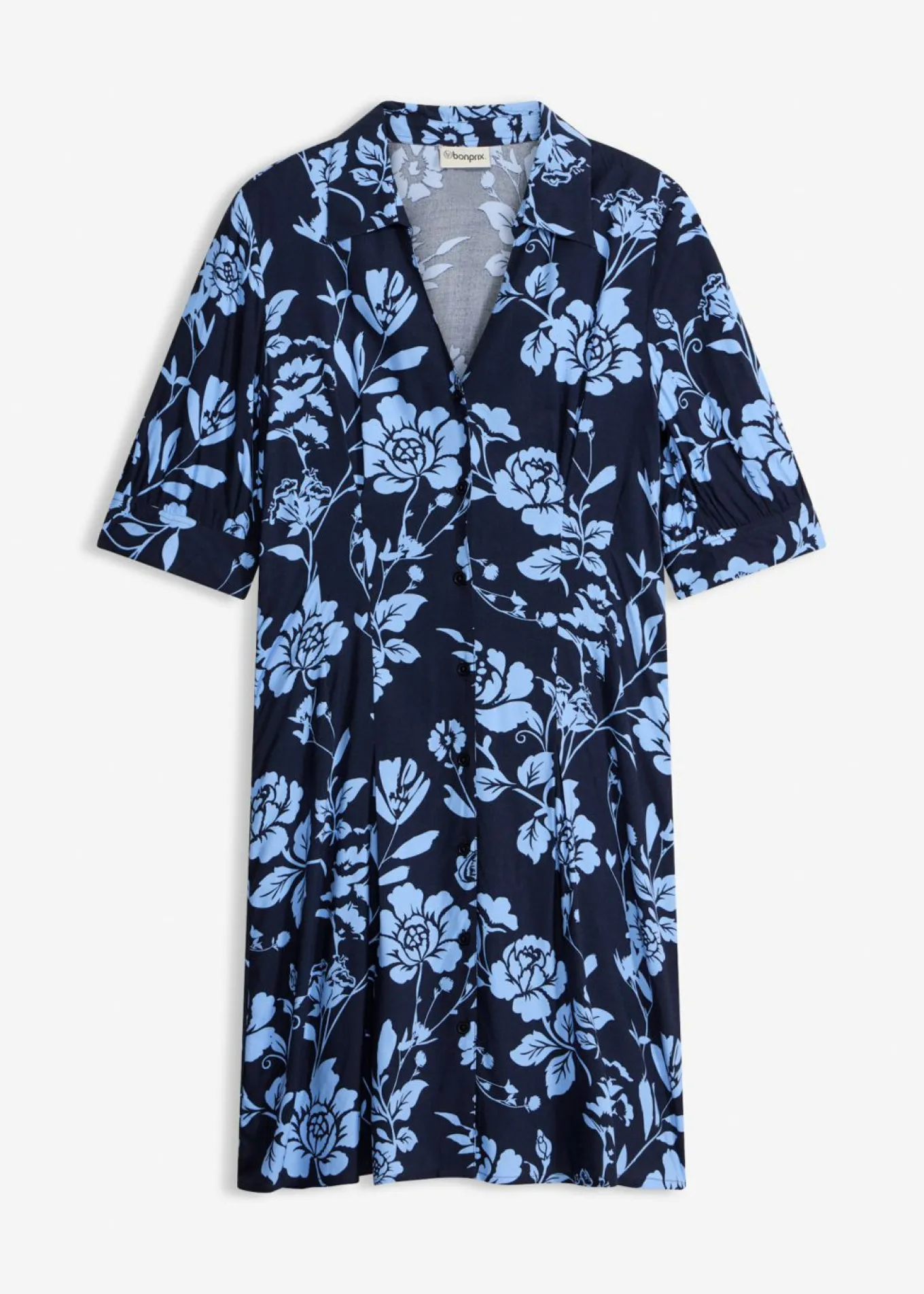 Vestido camisero de viscosa fluida