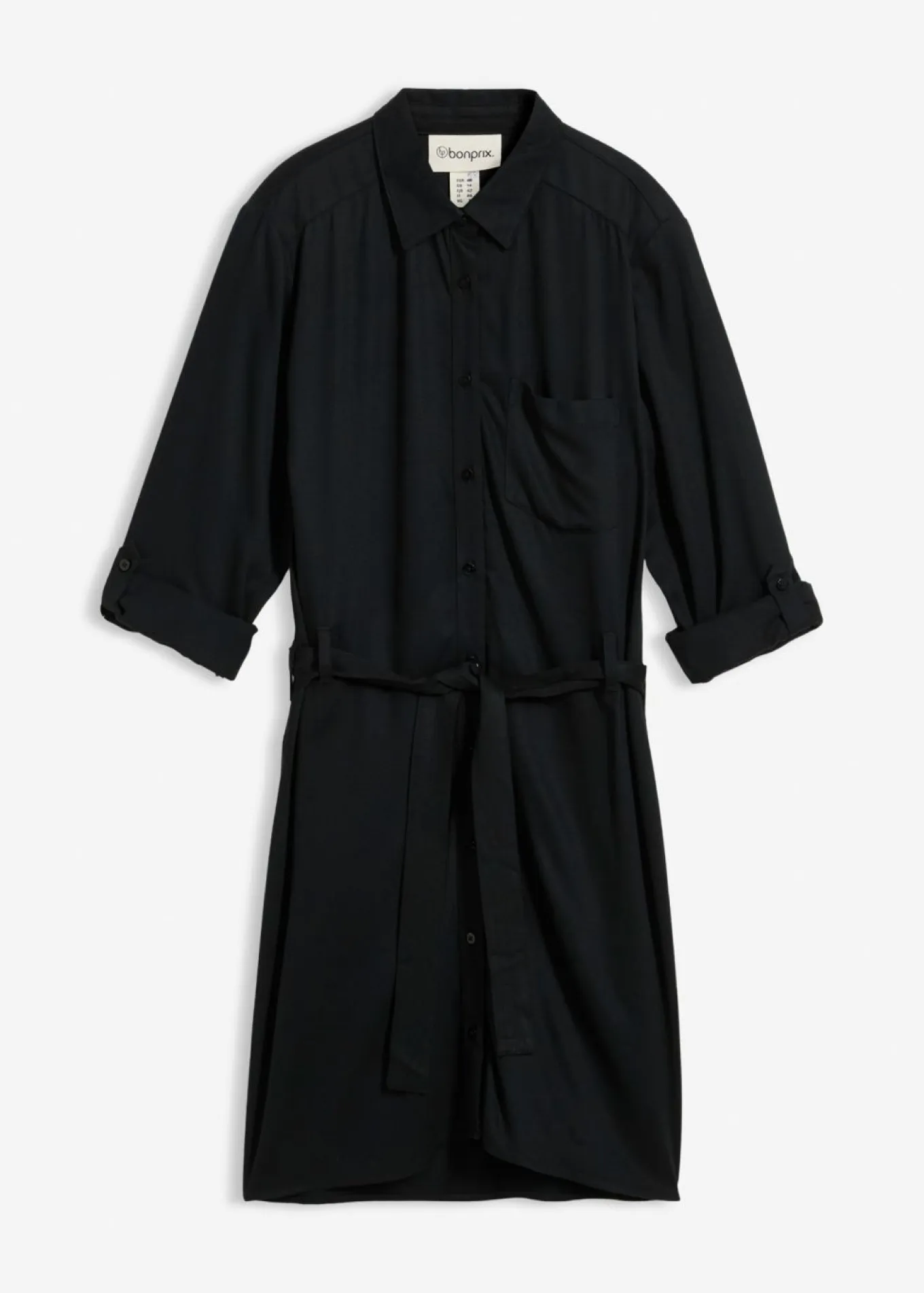 Vestido camisero de viscosa fluida