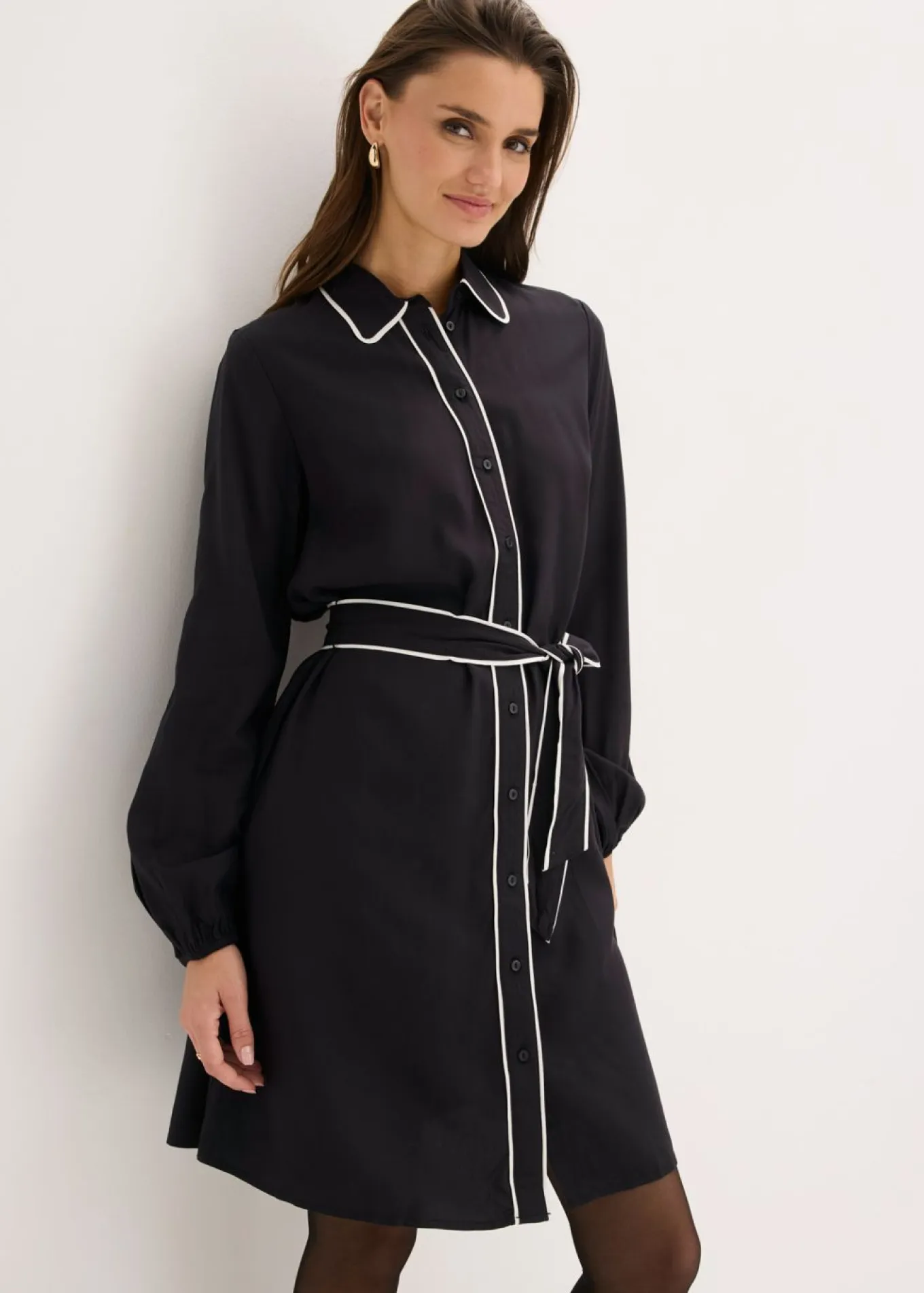 Vestido camisero de viscosa pura