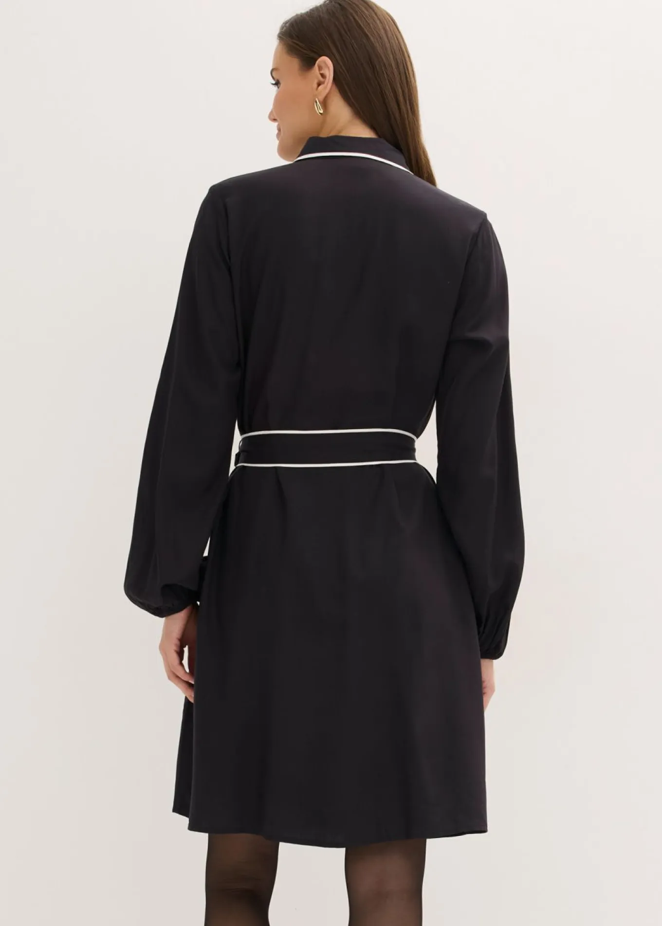 Vestido camisero de viscosa pura