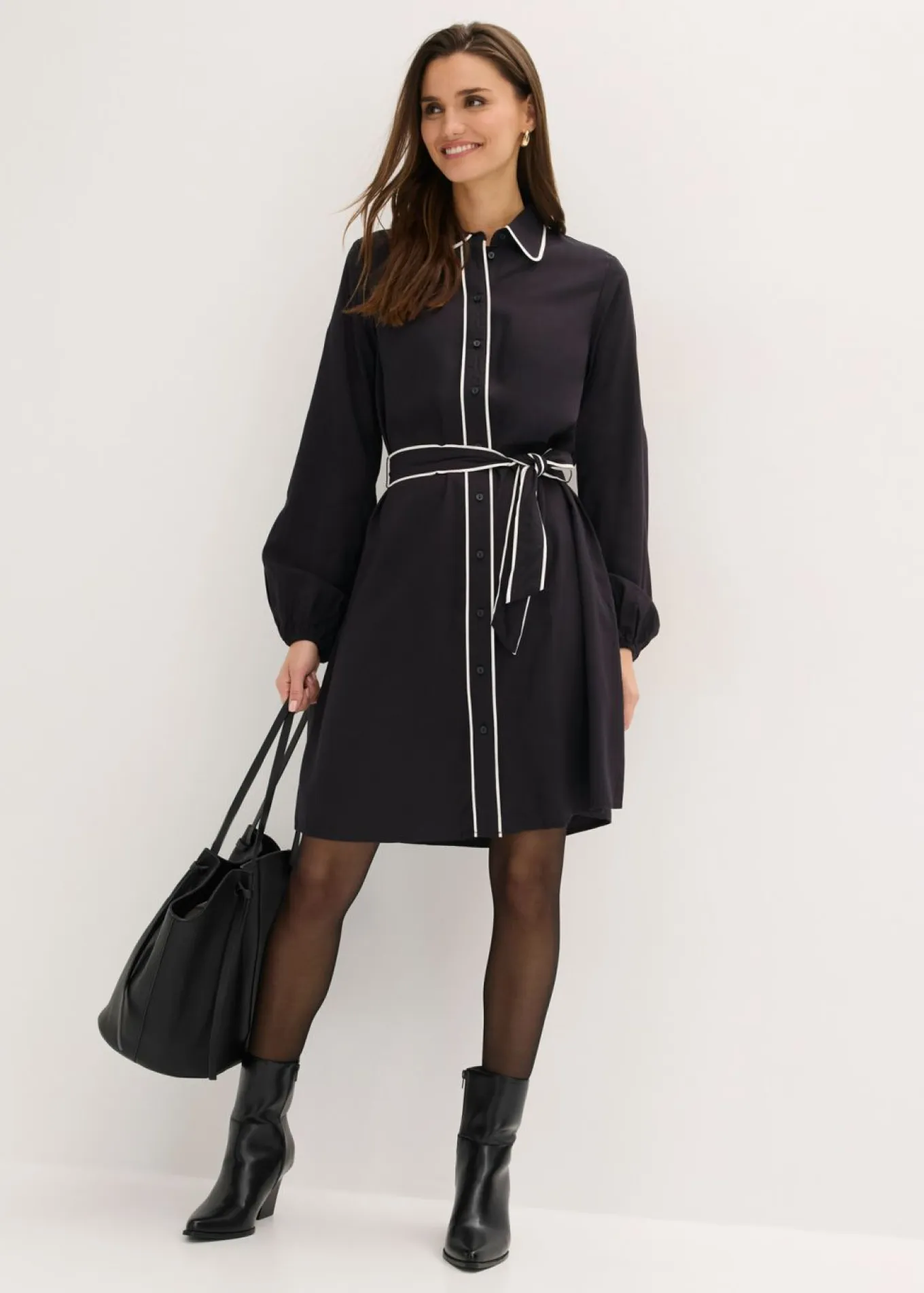 Vestido camisero de viscosa pura