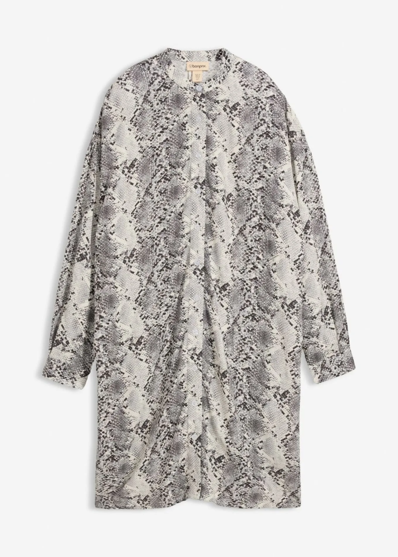 Vestido camisero holgado de viscosa fina