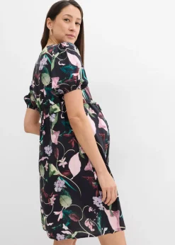 Vestido camisero premamá/de lactancia 2 en 1 de viscosa fluida