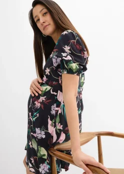 Vestido camisero premamá/de lactancia 2 en 1 de viscosa fluida