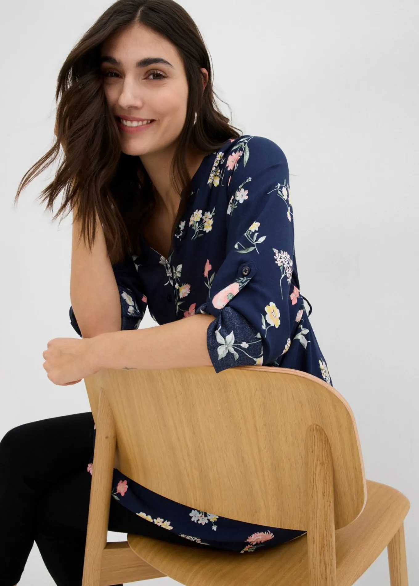 Vestido camisero premamá/de lactancia 2 en 1 de viscosa