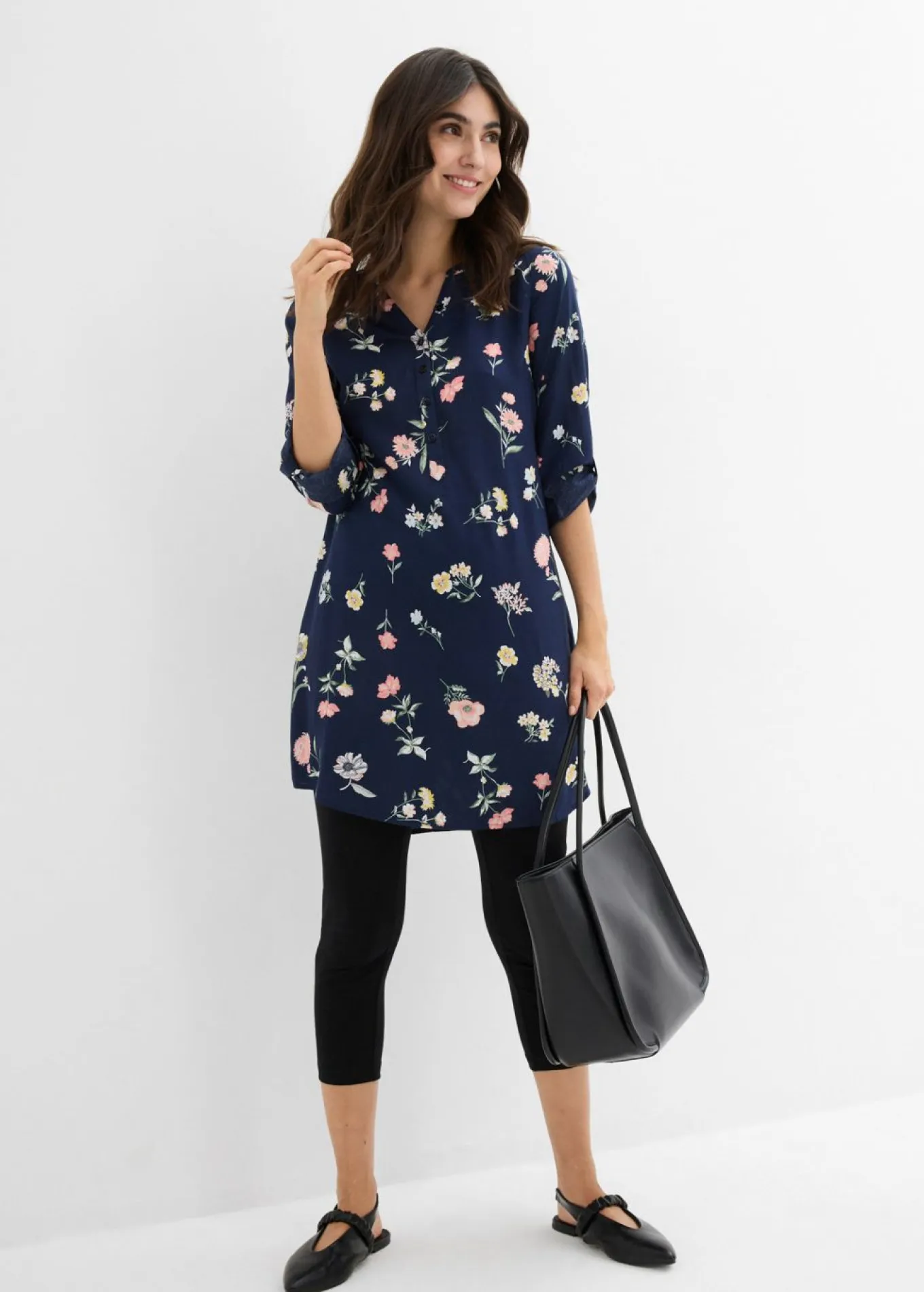 Vestido camisero premamá/de lactancia 2 en 1 de viscosa