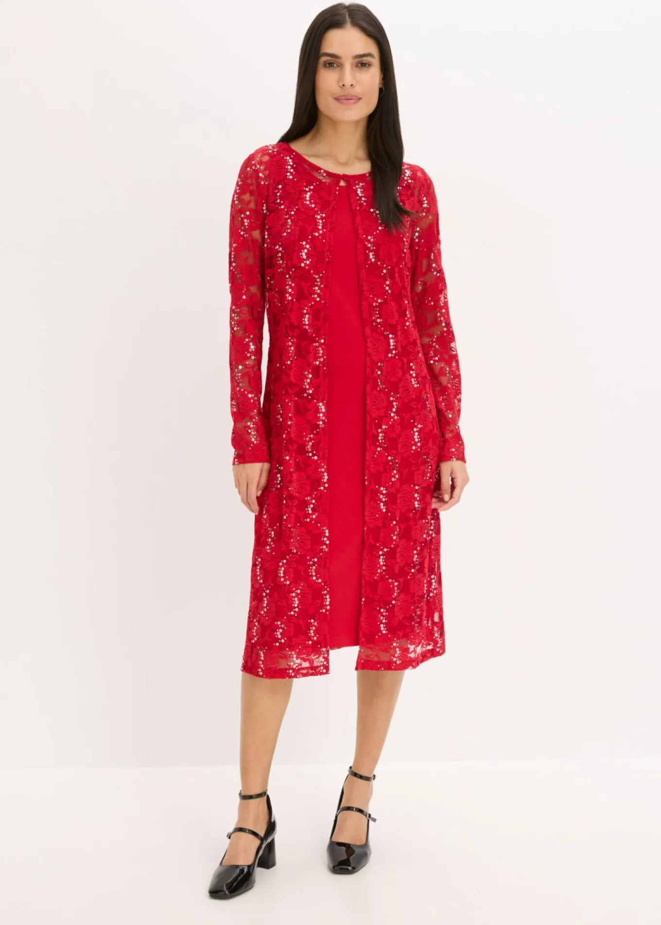 Vestido con encaje (2 piezas)