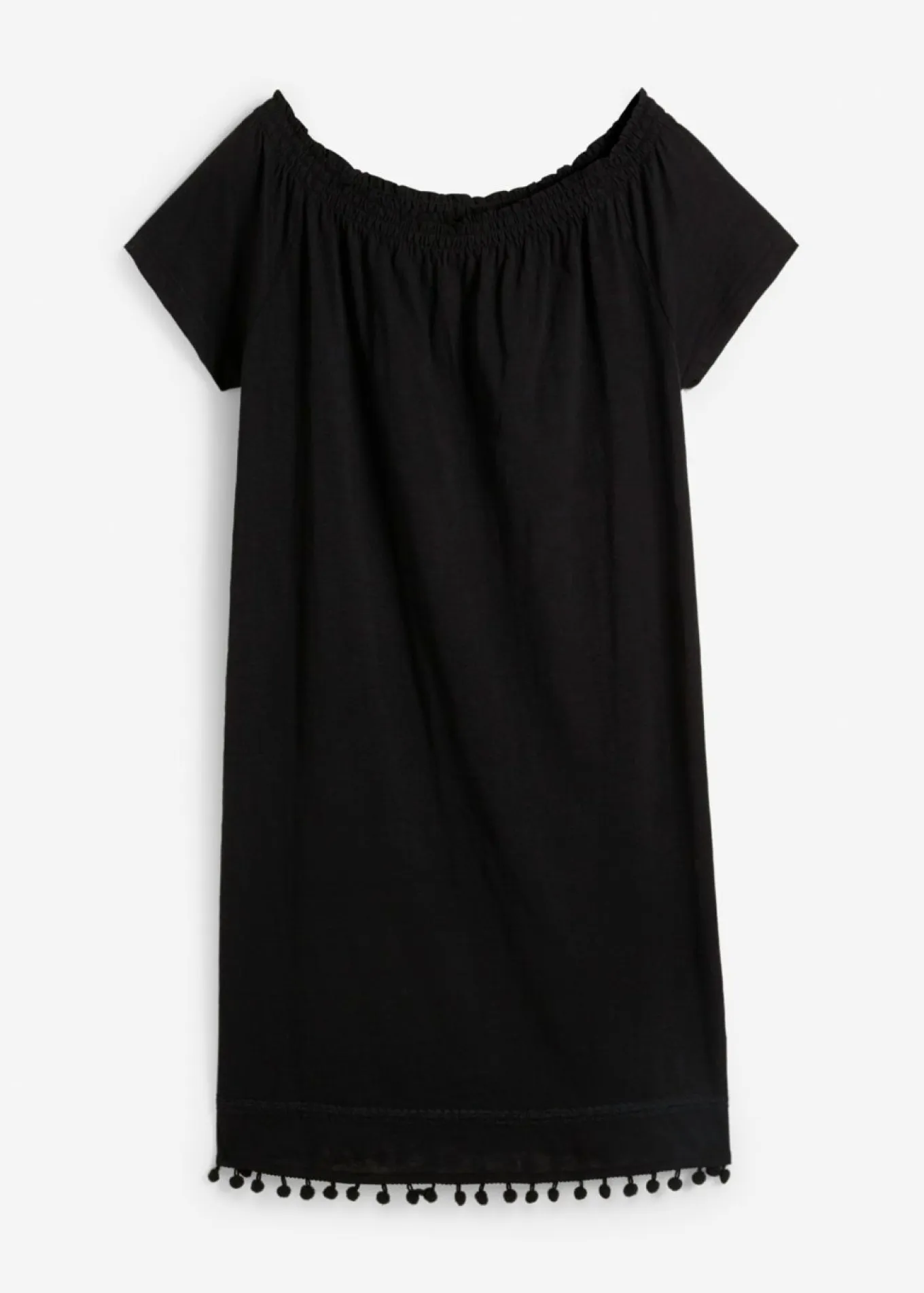 Vestido con escote bañera de punto