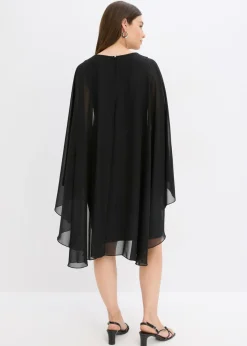 Vestido corto con capa de gasa fina