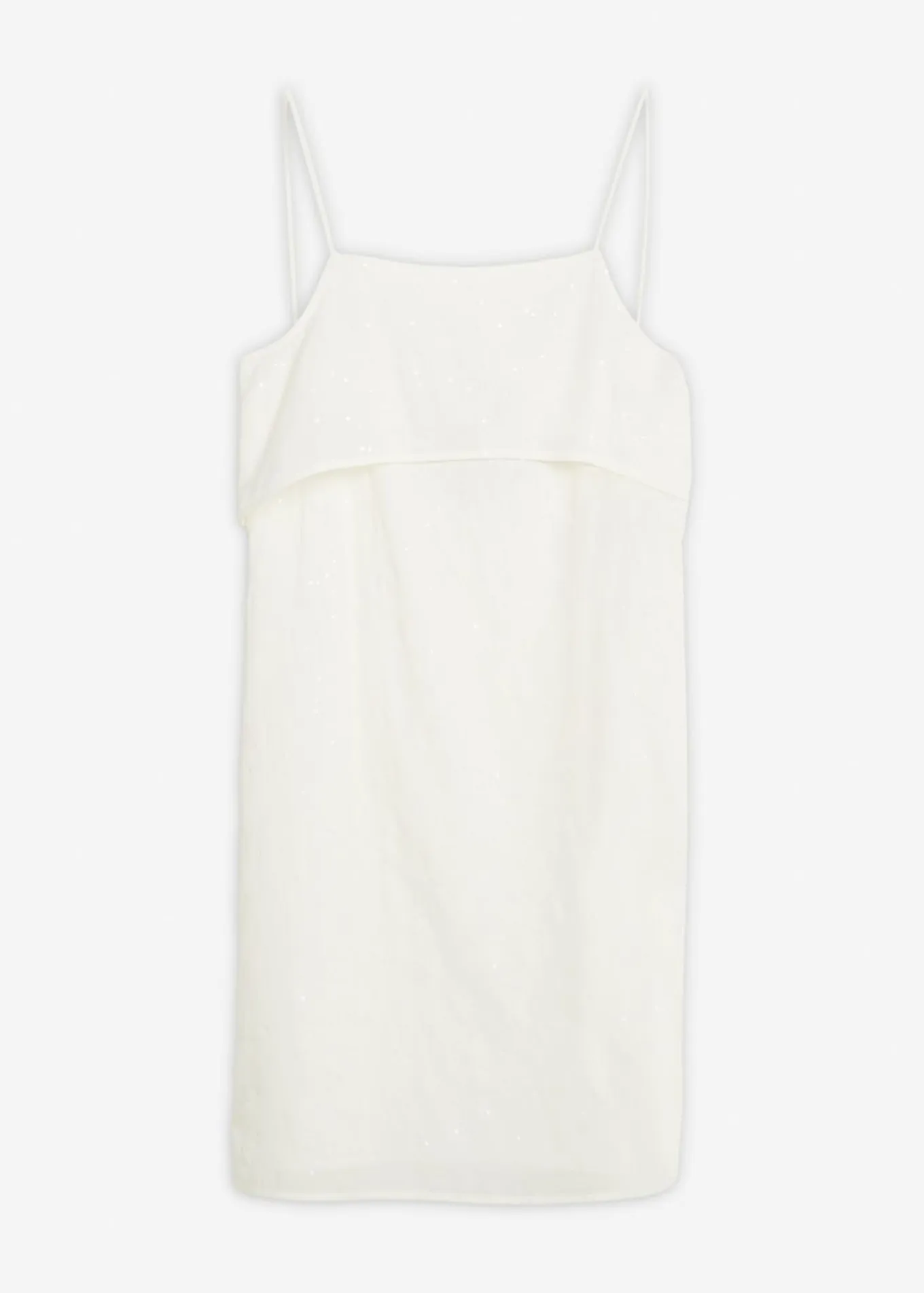 Vestido corto con un bonito bordado de lentejuelas