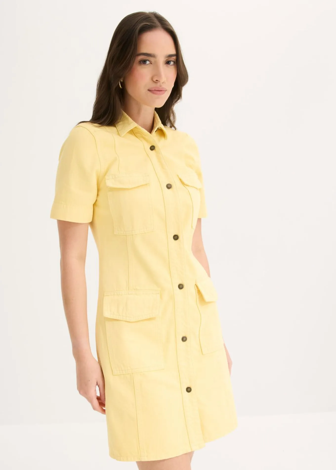 Vestido corto de algodón puro
