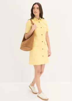 Vestido corto de algodón puro