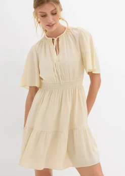 Vestido corto de mezcla de viscosa fluida