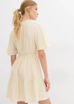 Vestido corto de mezcla de viscosa fluida