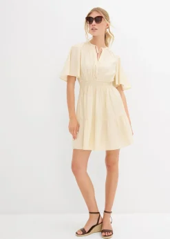 Vestido corto de mezcla de viscosa fluida