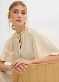 Vestido corto de mezcla de viscosa fluida