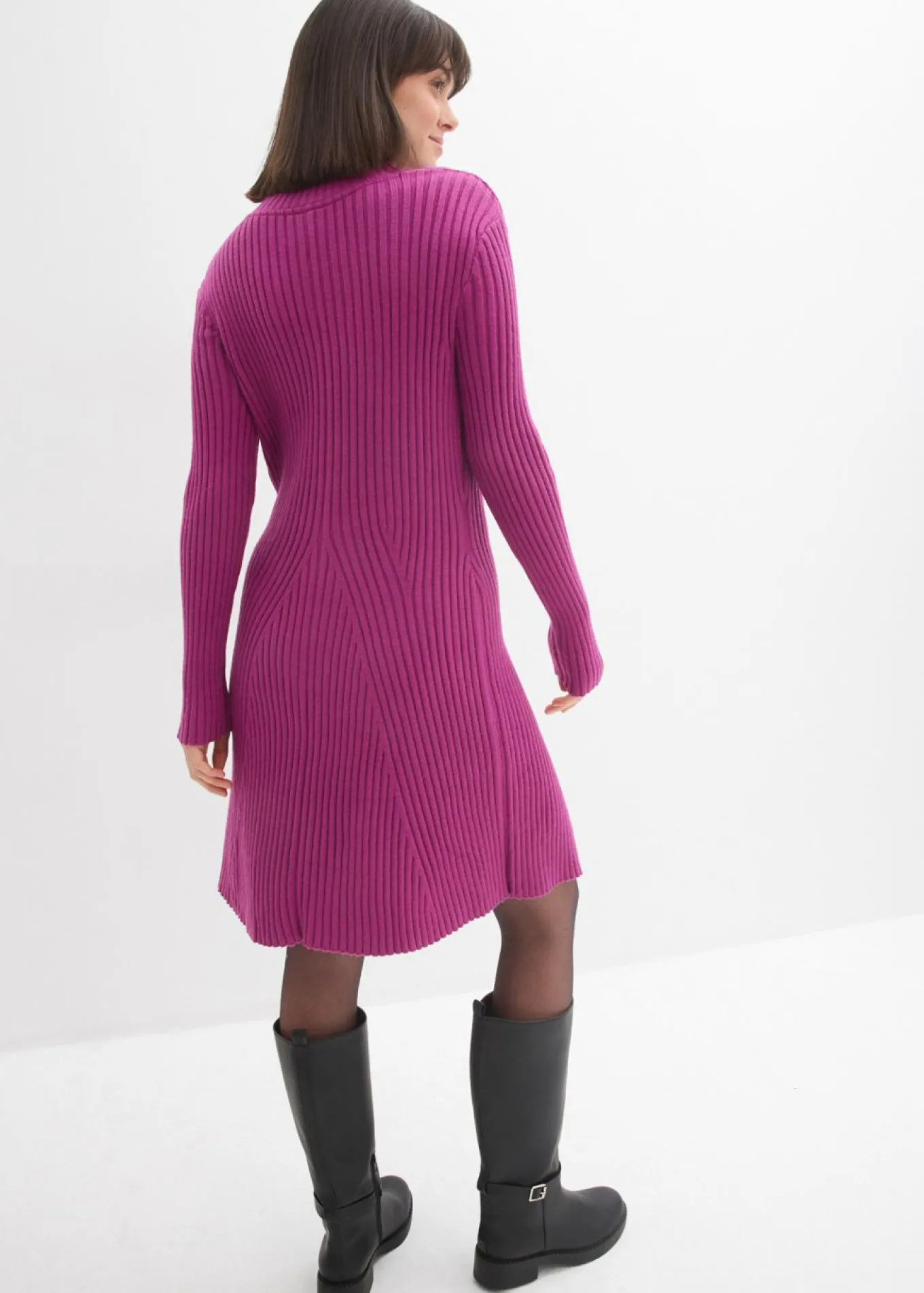 Vestido corto de punto de suave mezcla de viscosa