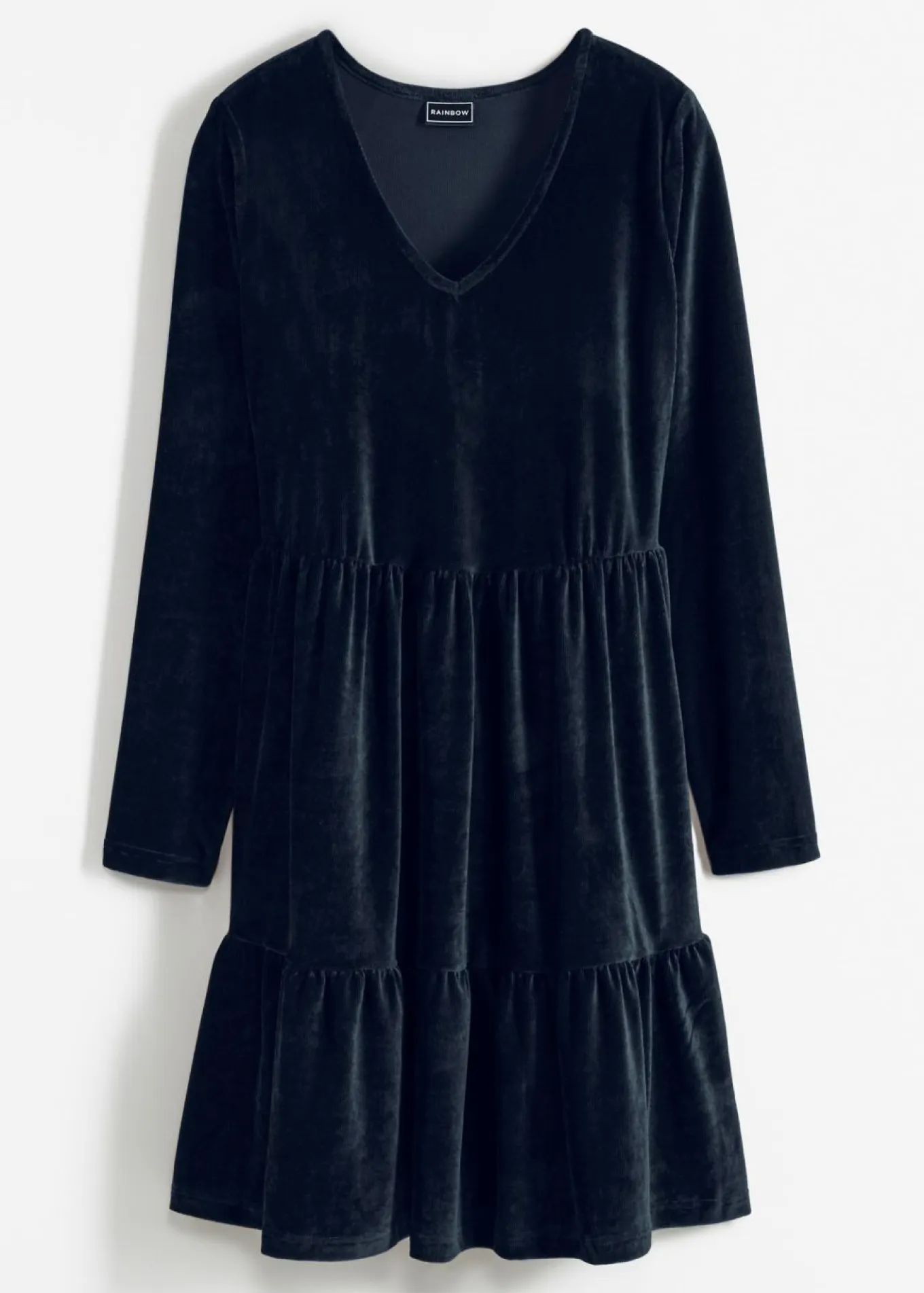Vestido corto de terciopelo elástico