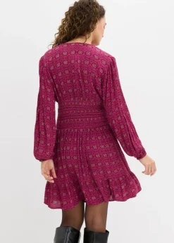 Vestido corto de viscosa fluida