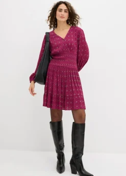 Vestido corto de viscosa fluida