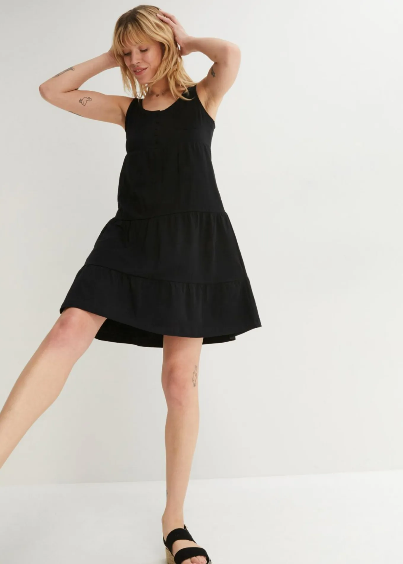 Vestido de algodón corto