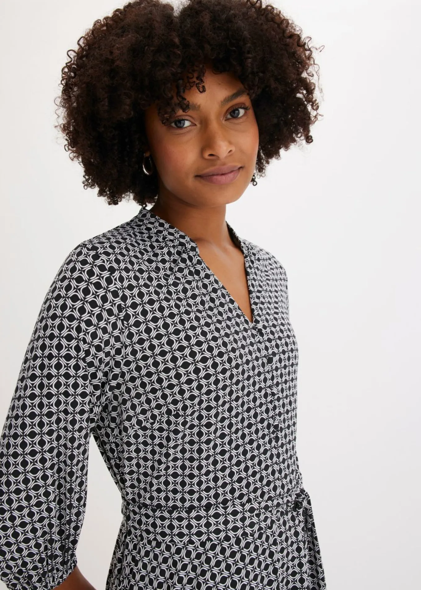 Vestido de blusa en jersey con cordón (2 piezas)