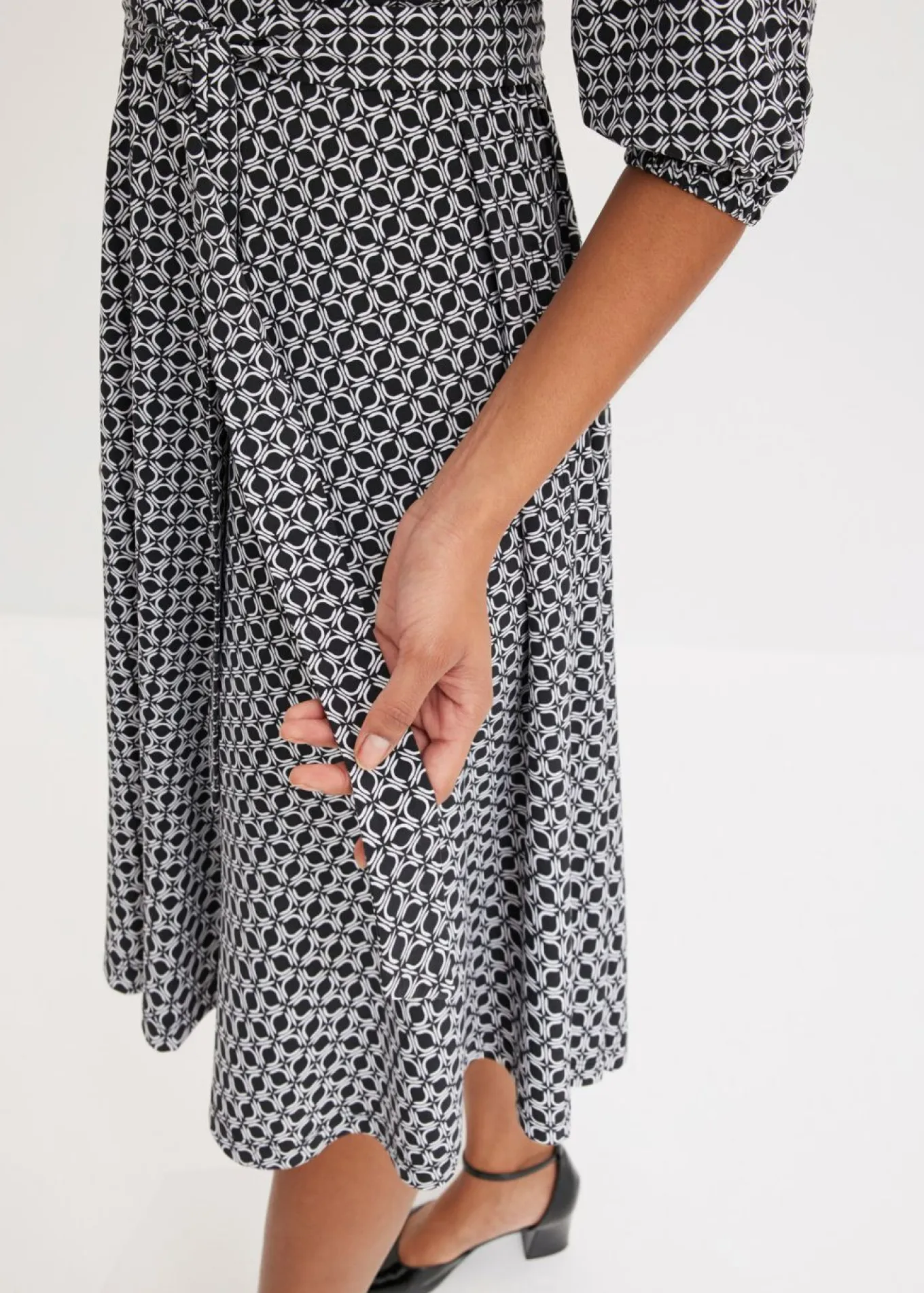 Vestido de blusa en jersey con cordón (2 piezas)