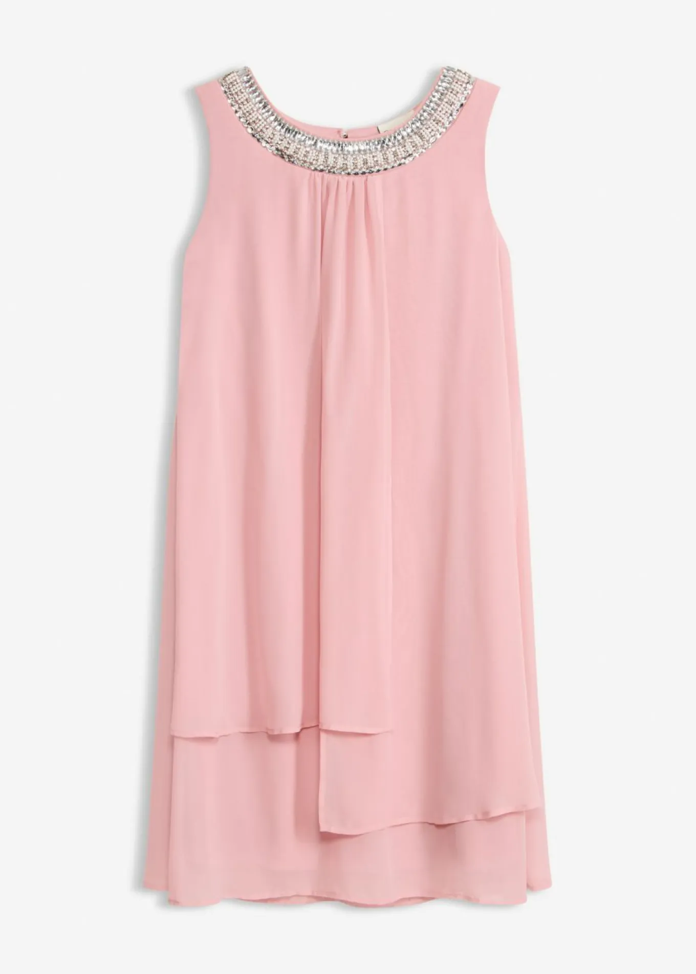 Vestido de gasa con aplicación de piedras