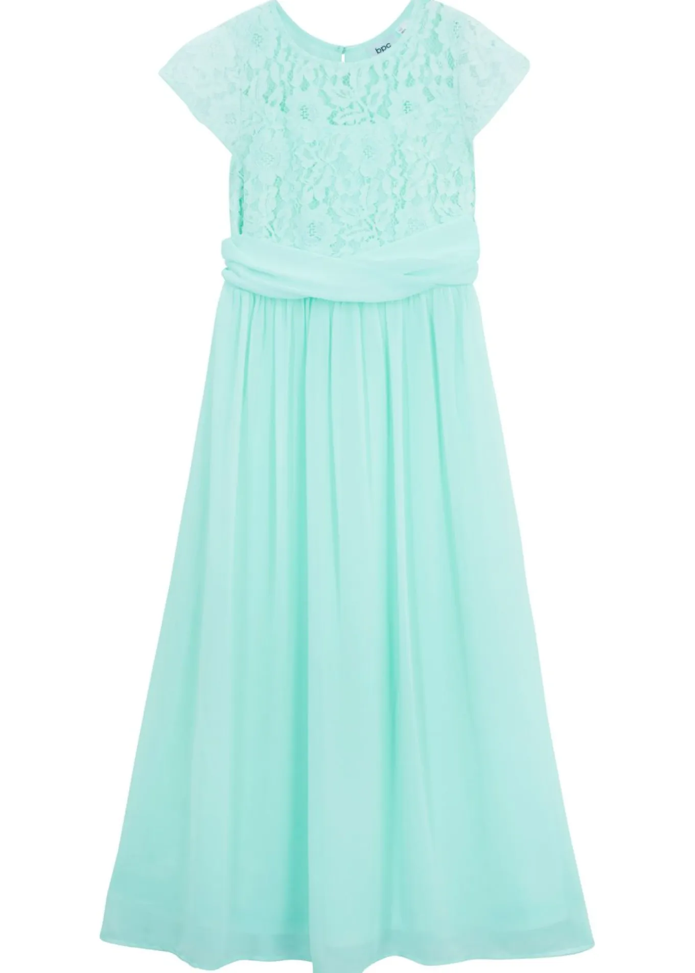Vestido de gasa con encaje